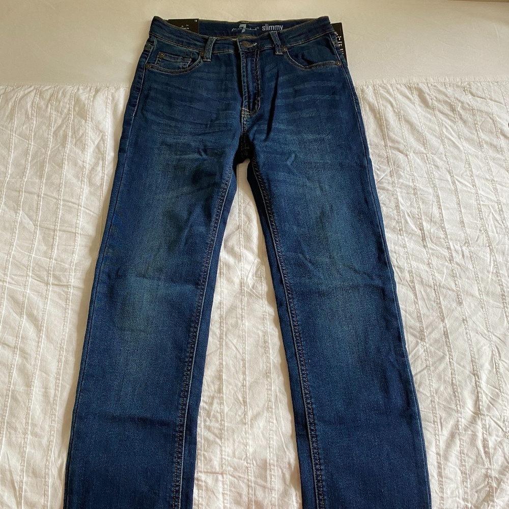 Luxe Sport Slim Straight Leg Dark Wash Jeans